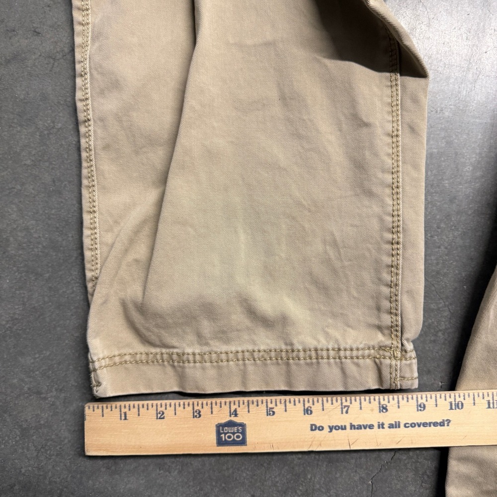 Timberland Mens Khaki Chino Pants 42x32 Tan Cotton Straight Leg Workwear Pants - Picture 8 of 9